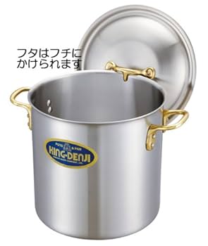 中尾アルミ製作所　キングデンジ　フタ付き　ステンレス　寸胴鍋（目盛付）36cm Amazon｜キングデンジ 寸胴鍋(目盛付)36cm｜寸胴鍋 オンライン通販